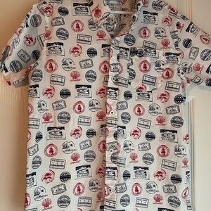 Boys Southern Proper Short-Sleeve Button-Up Shirt Traditional Fit Travel 12-14